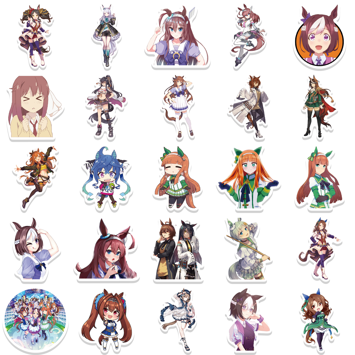 50pcs Pretty Derby Stickers