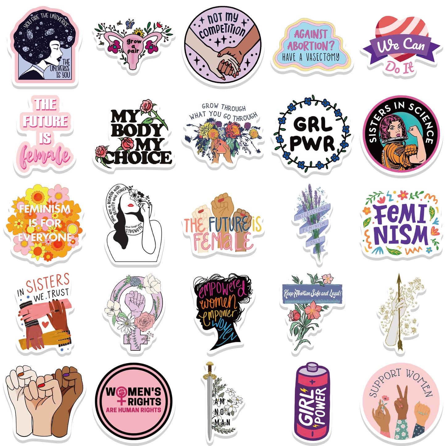 50pcs Feminism 1 Stickers