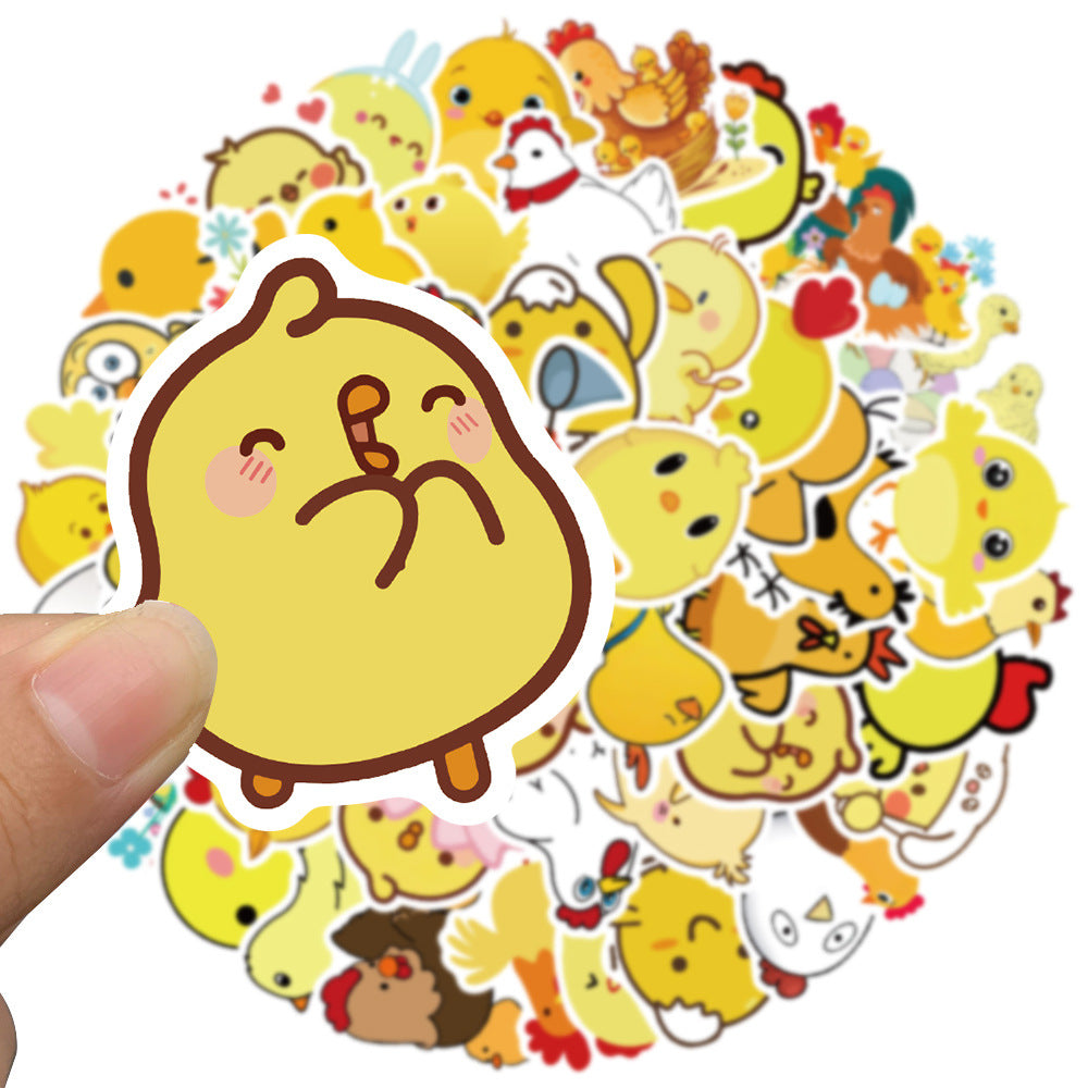 50pcs Little Yellow Chicken 2 Stickers