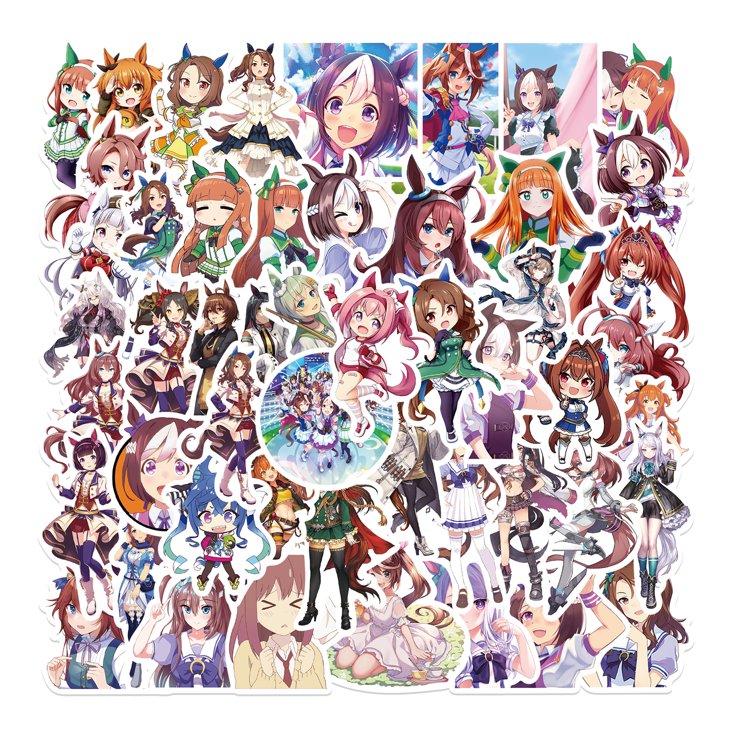 50pcs Pretty Derby Stickers