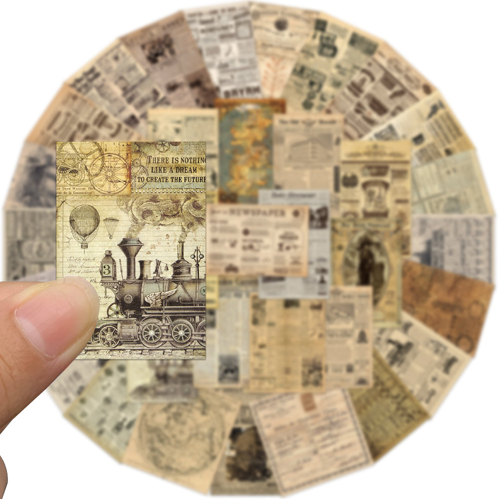 35pcs Retro Newspaper The London Gazzette Stickers