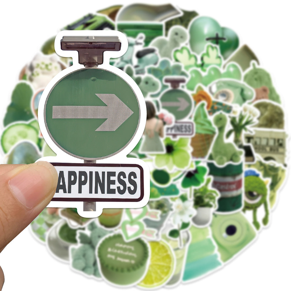 60pcs Green Goods Stickers
