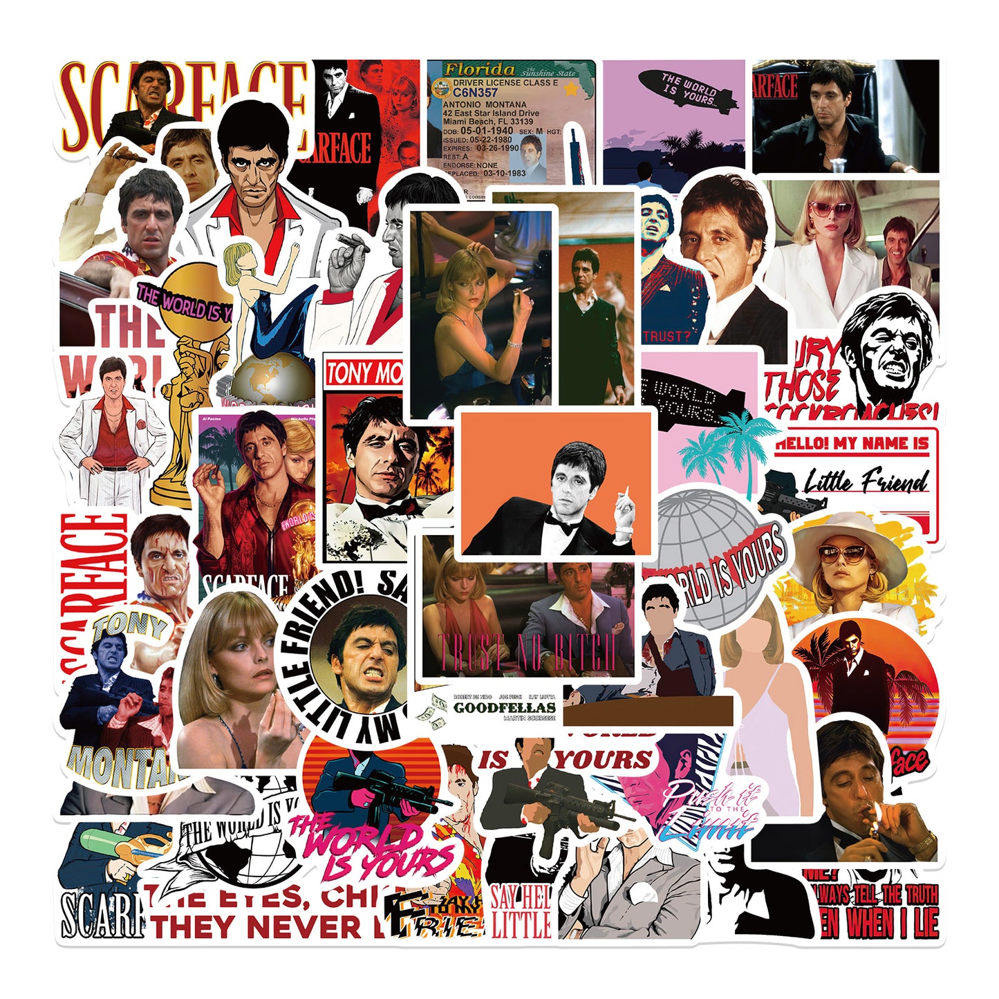 50pcs Scarface Stickers
