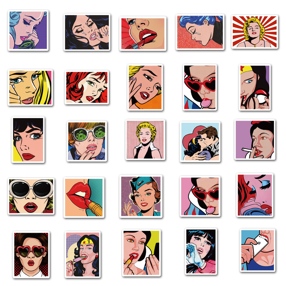 50pcs Pop Art 1 Stickers