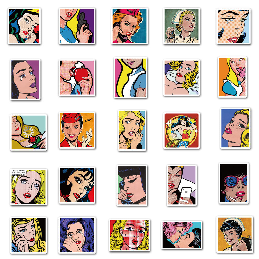 50pcs Pop Art 2 Stickers