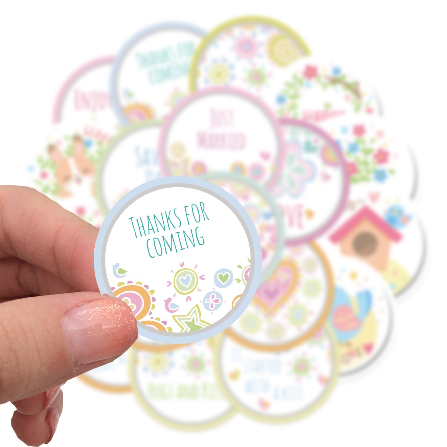 22pcs Thanks Stickers Cartoon Awards for Kids Enjoy A Treat