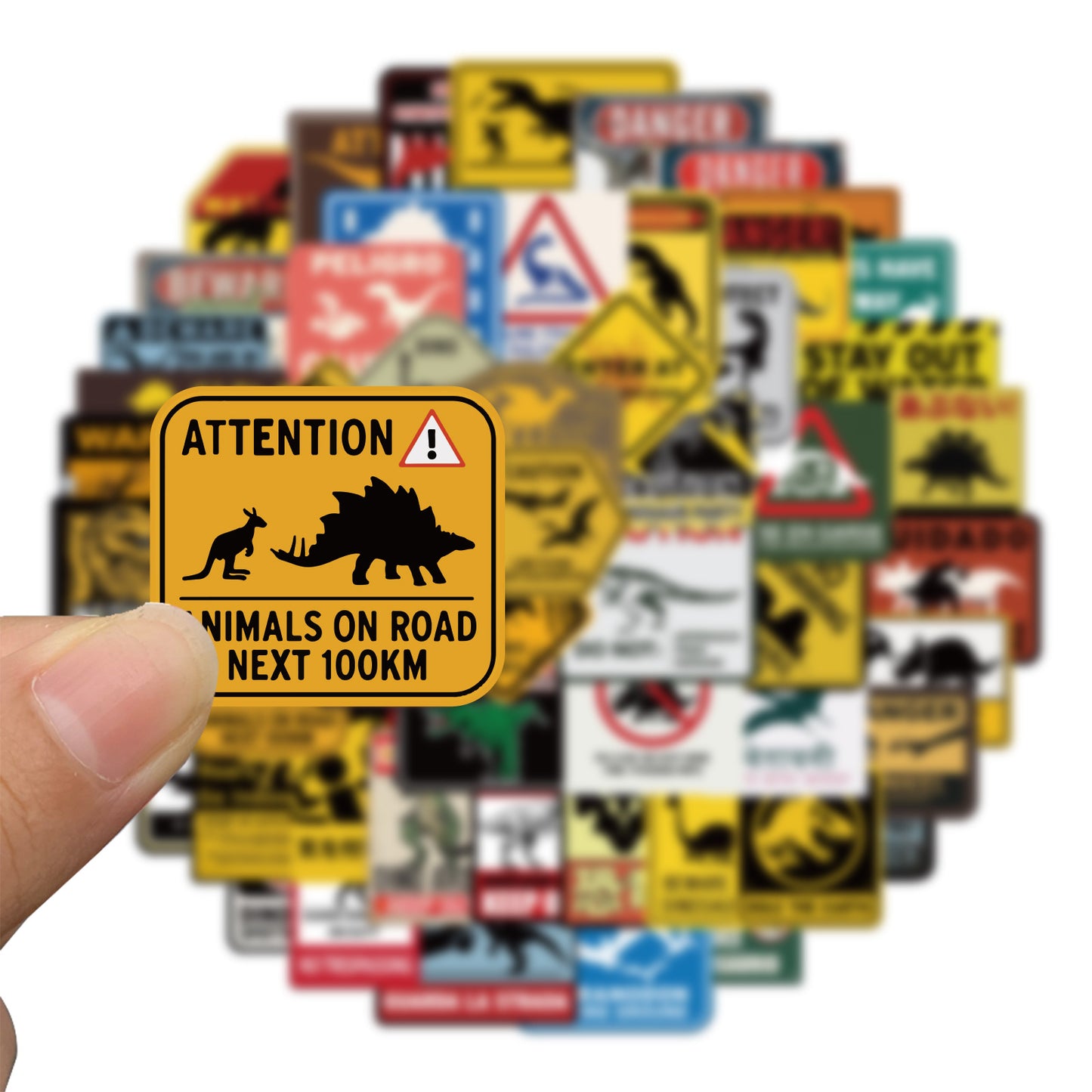 60pcs Jurassic World Signs Stickers