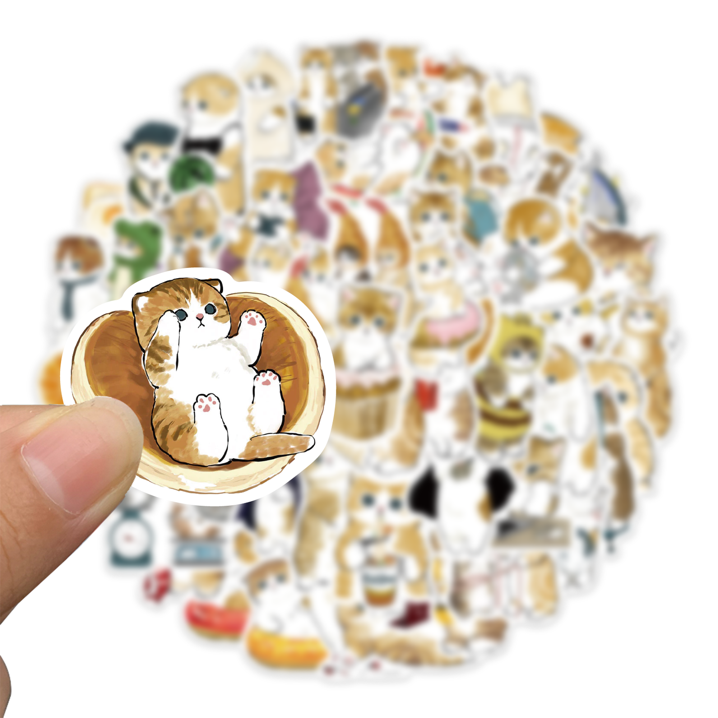 64pcs Ginger Cat Stickers