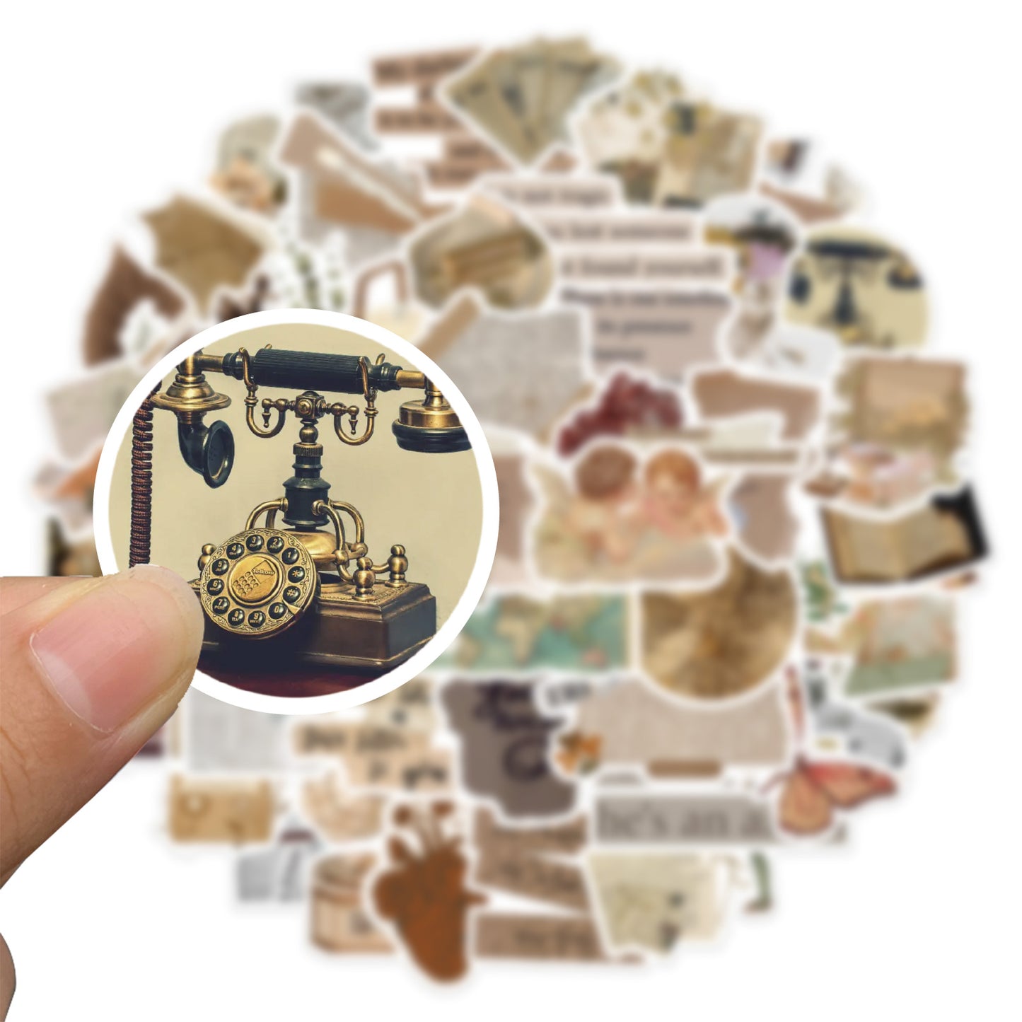 52pcs Retro Art 3 Stickers