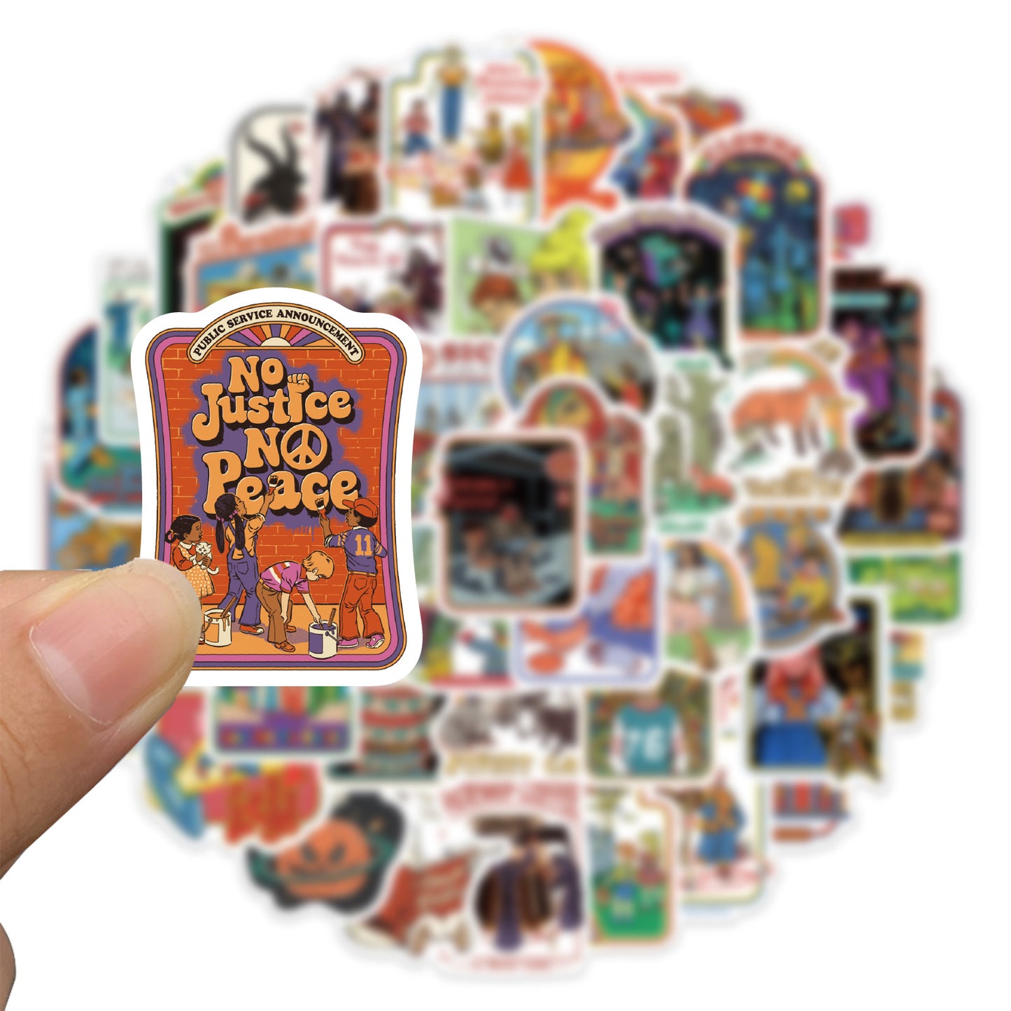 60pcs Retro Ghost Stickers