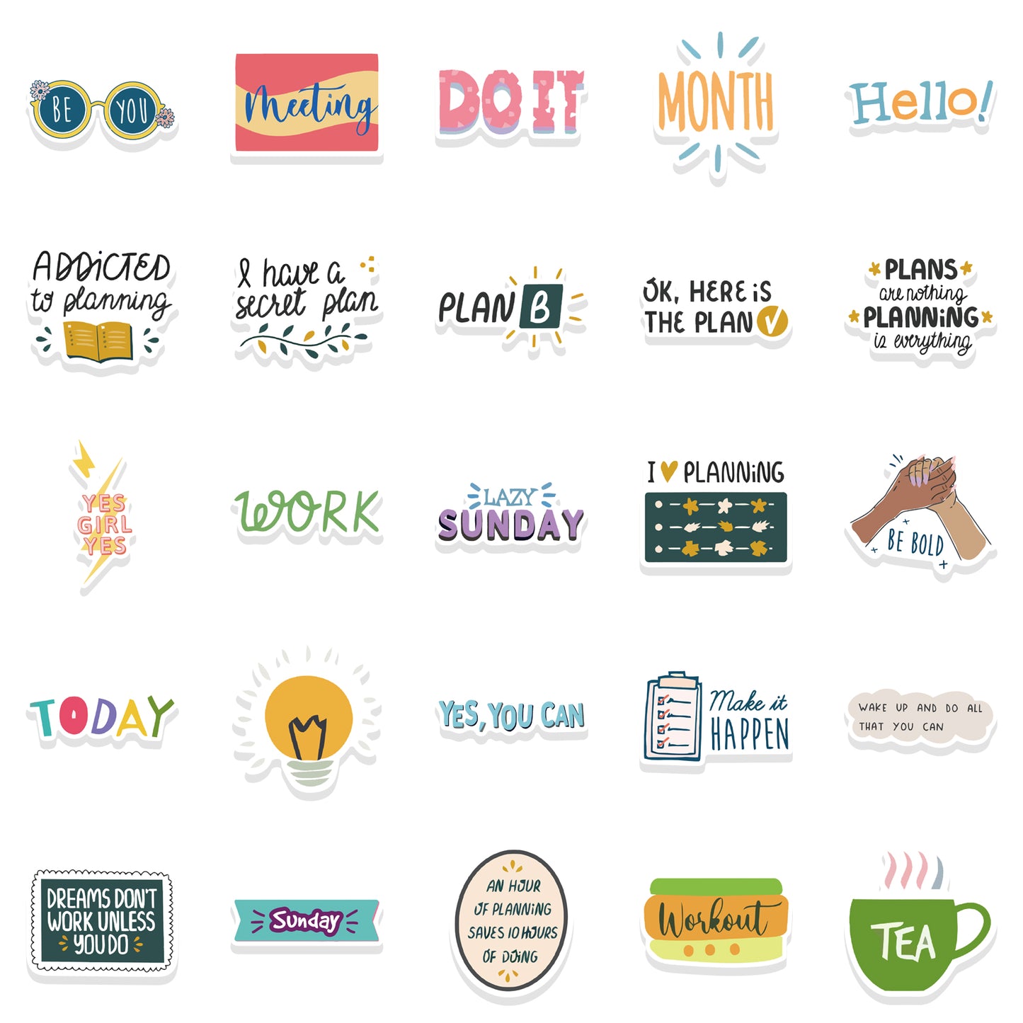 54pcs Planner Stickers