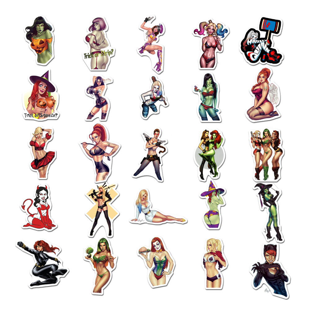 50pcs Devil Girl Stickers