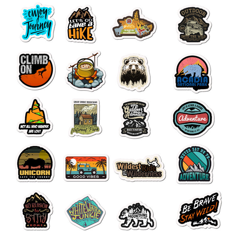 50pcs Camping Travel Stickers