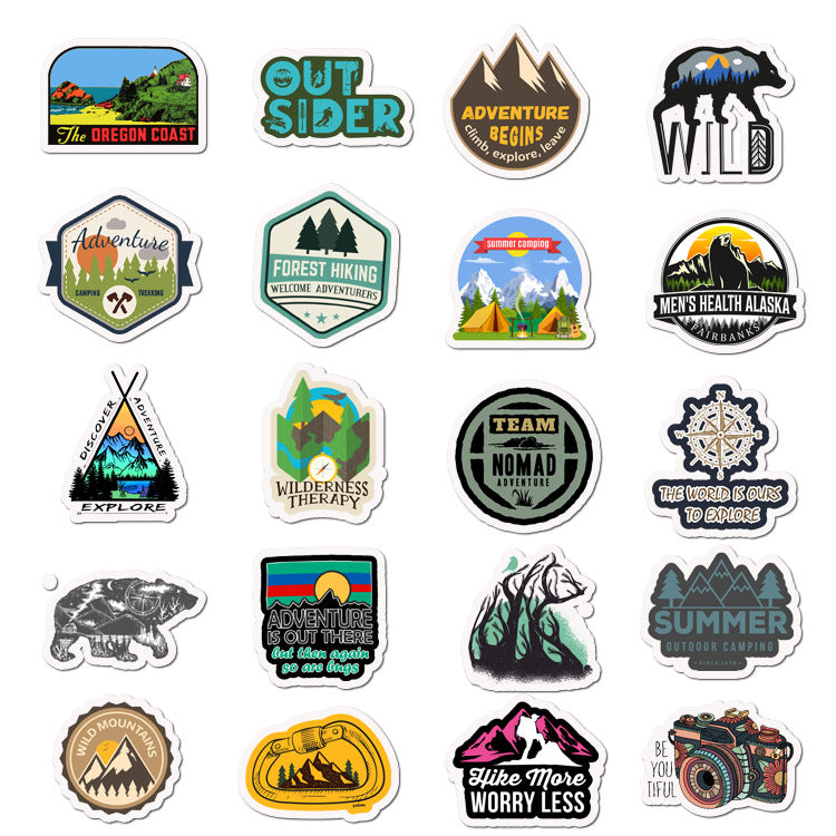 50pcs Camping Travel Stickers