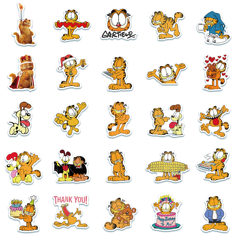 50pcs Garfield Cat Stickers