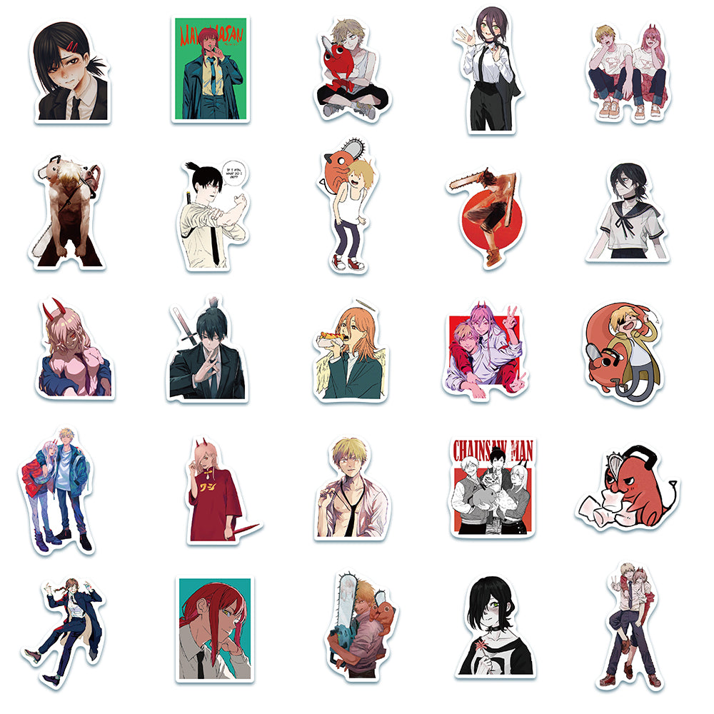 50pcs Chainsaw Man Stickers