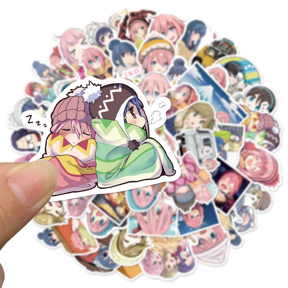 50pcs Laid Back Camp Stickers