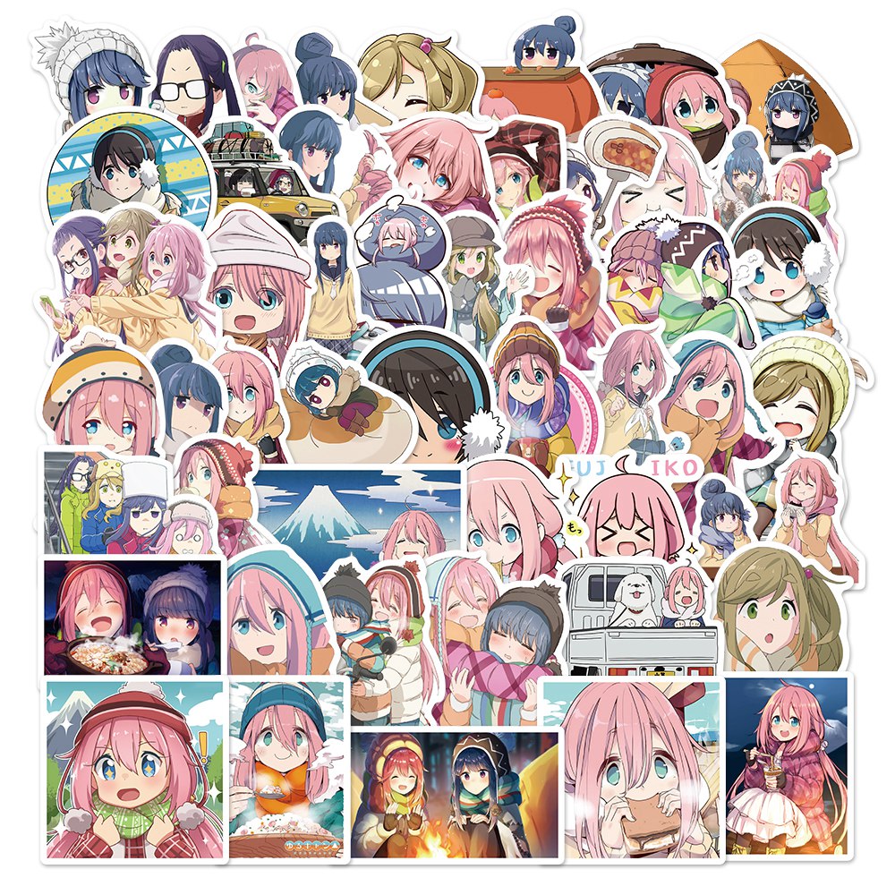 50pcs Laid Back Camp Stickers