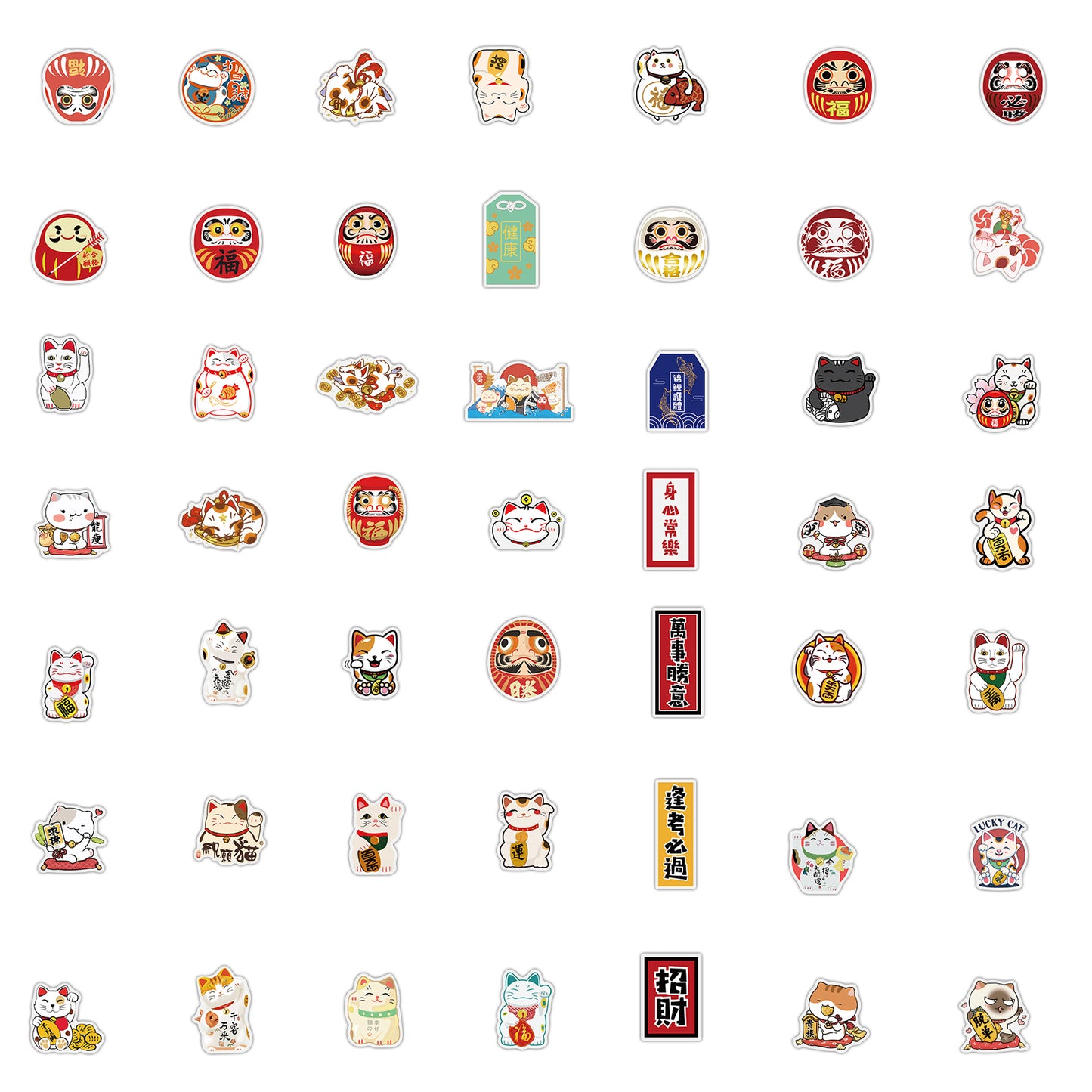 50pcs Money Cat Stickers
