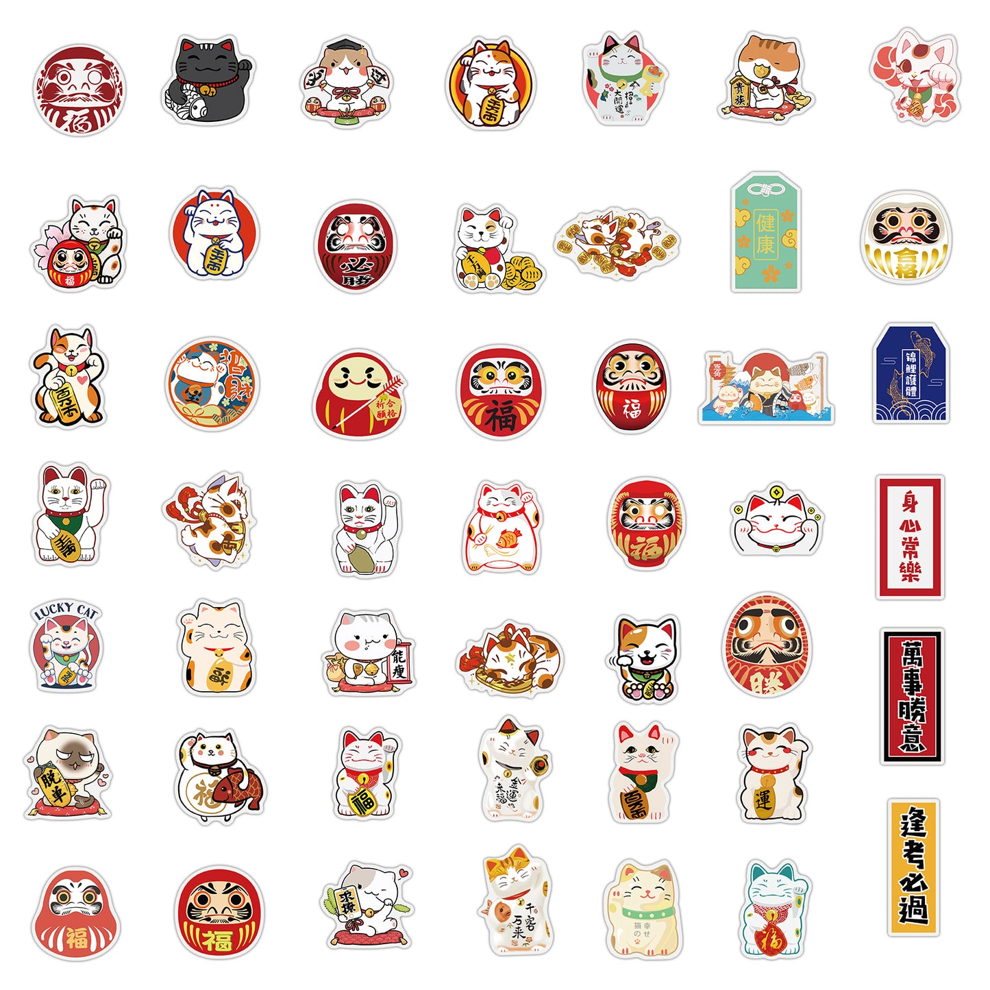 50pcs Money Cat Stickers