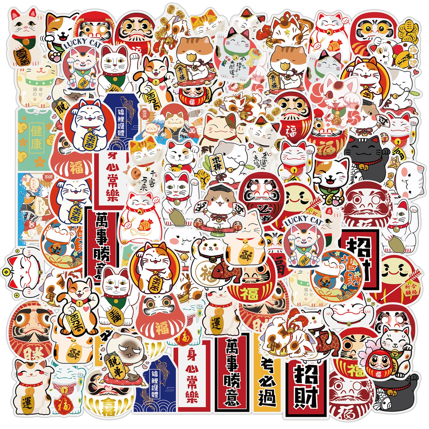 50pcs Money Cat Stickers