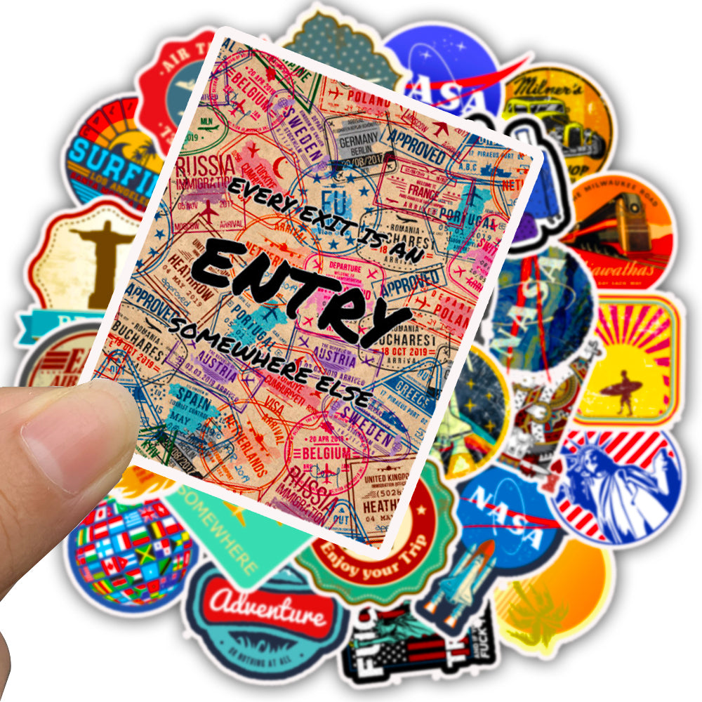 50pcs Air Travel Stickers