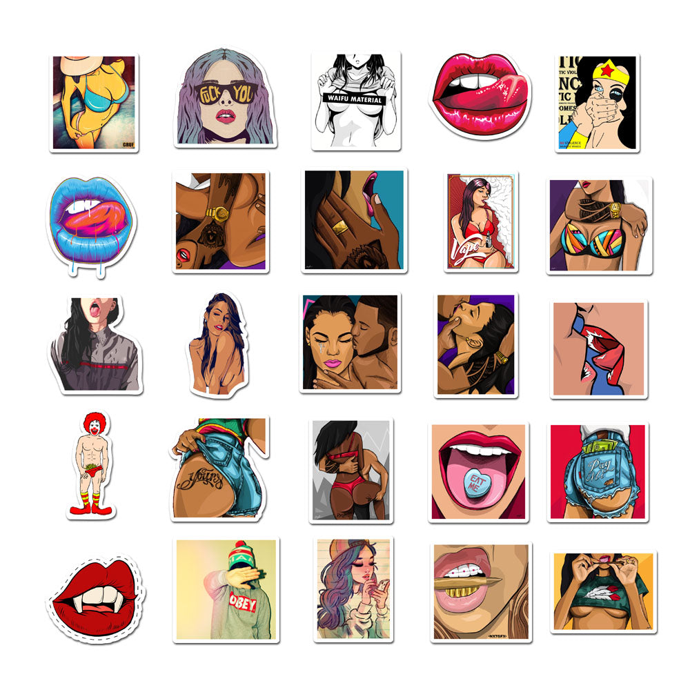 50pcs Sex Girl 2 Stickers