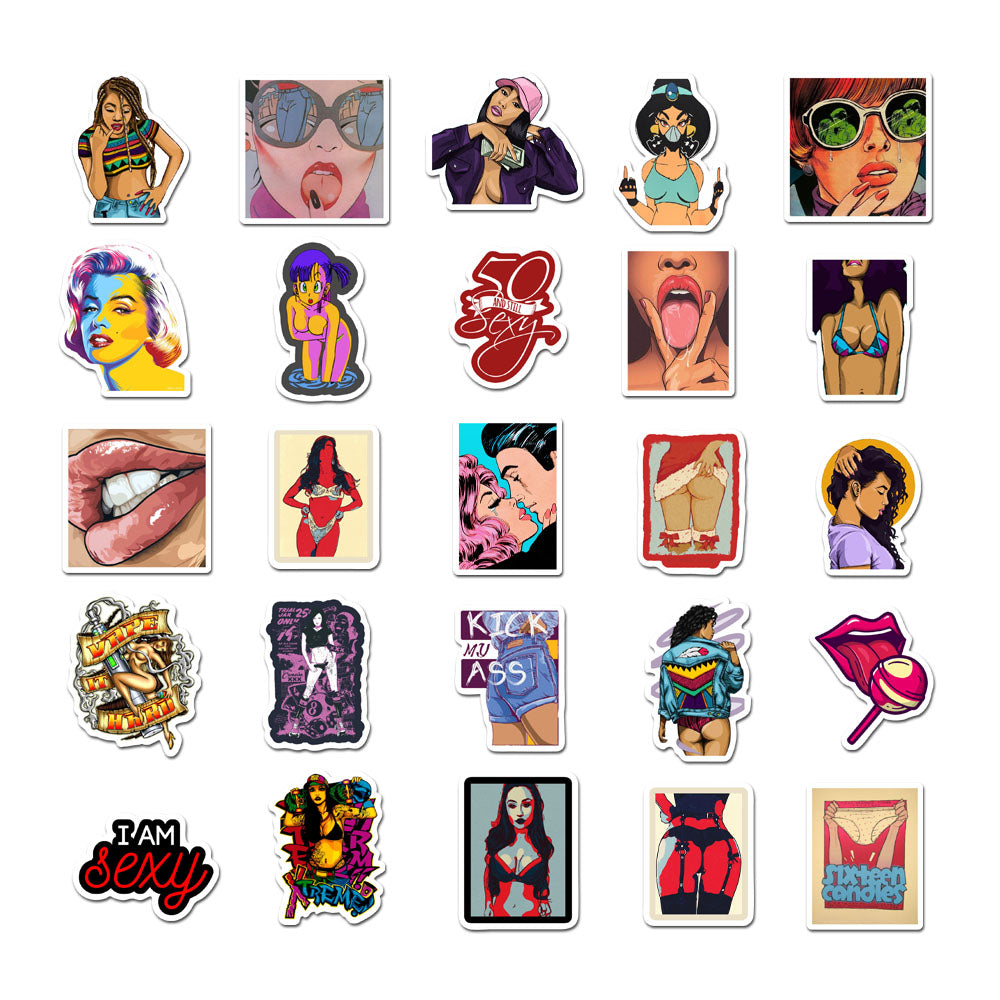 50pcs Sex Girl 2 Stickers