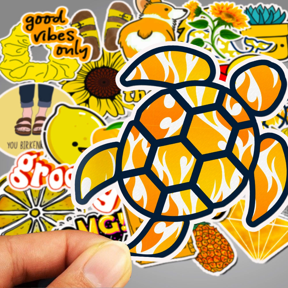 50pcs Yellow INS Stickers