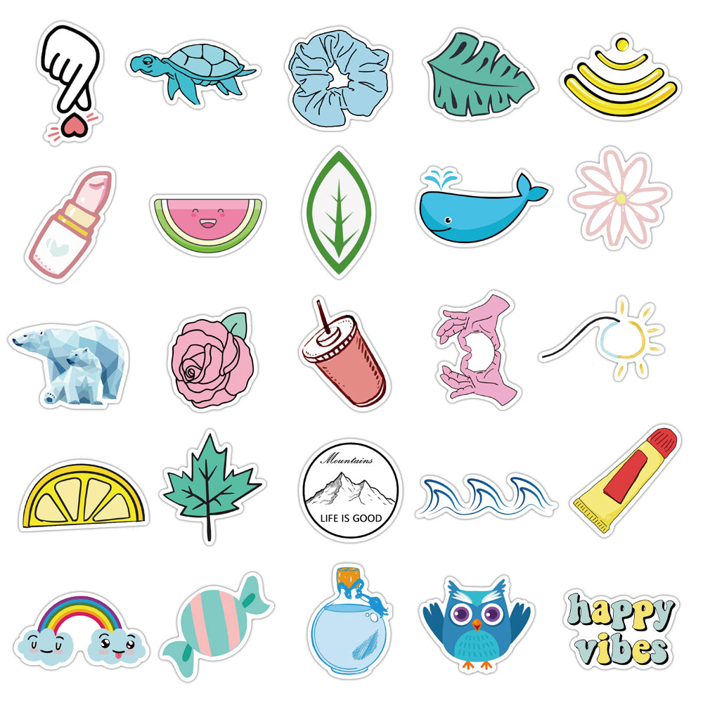 50pcs Cute INS 5 Stickers