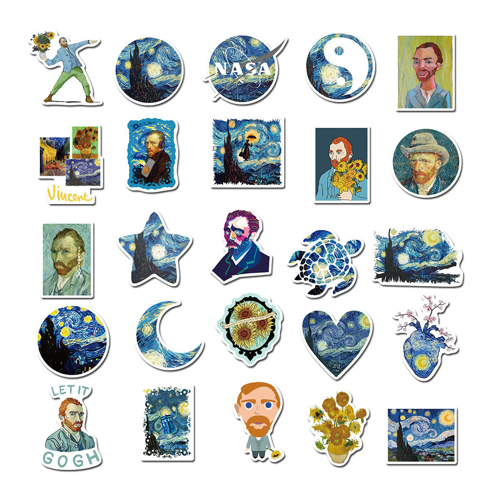 40pcs Van Gogh Stickers