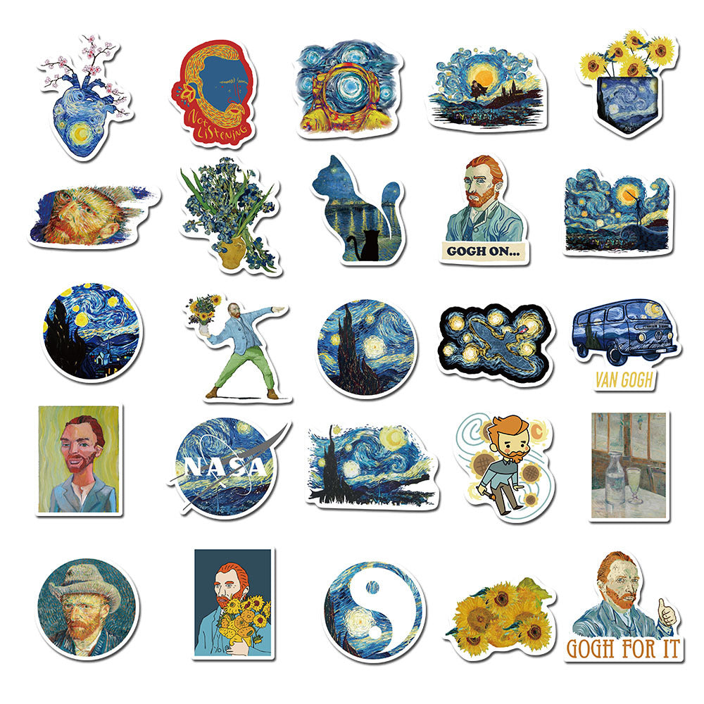 40pcs Van Gogh Stickers