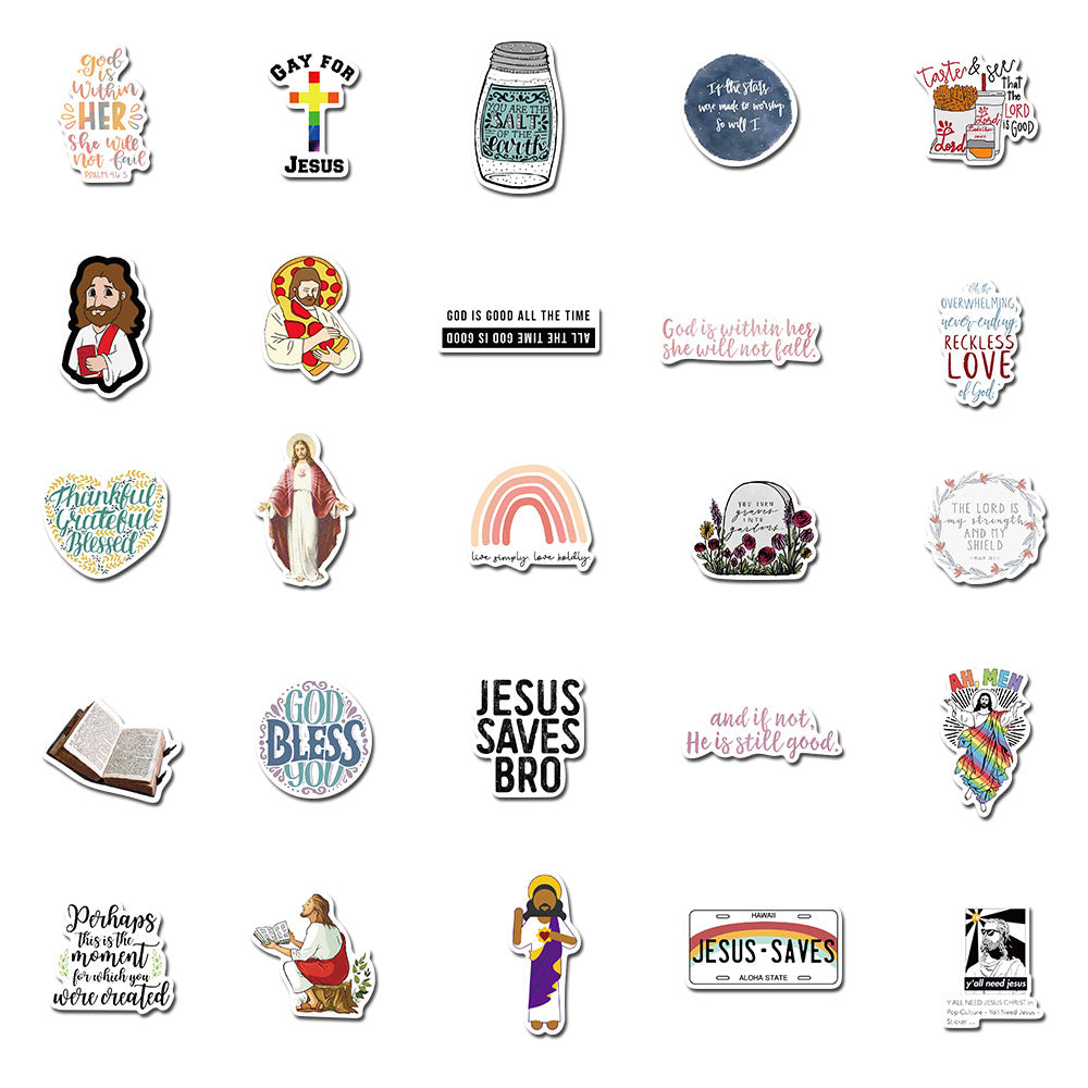 50pcs Christianity God Stickers