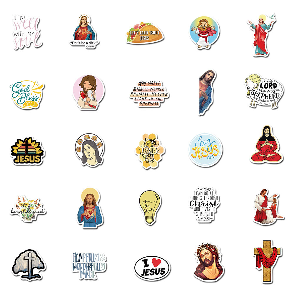 50pcs Christianity God Stickers