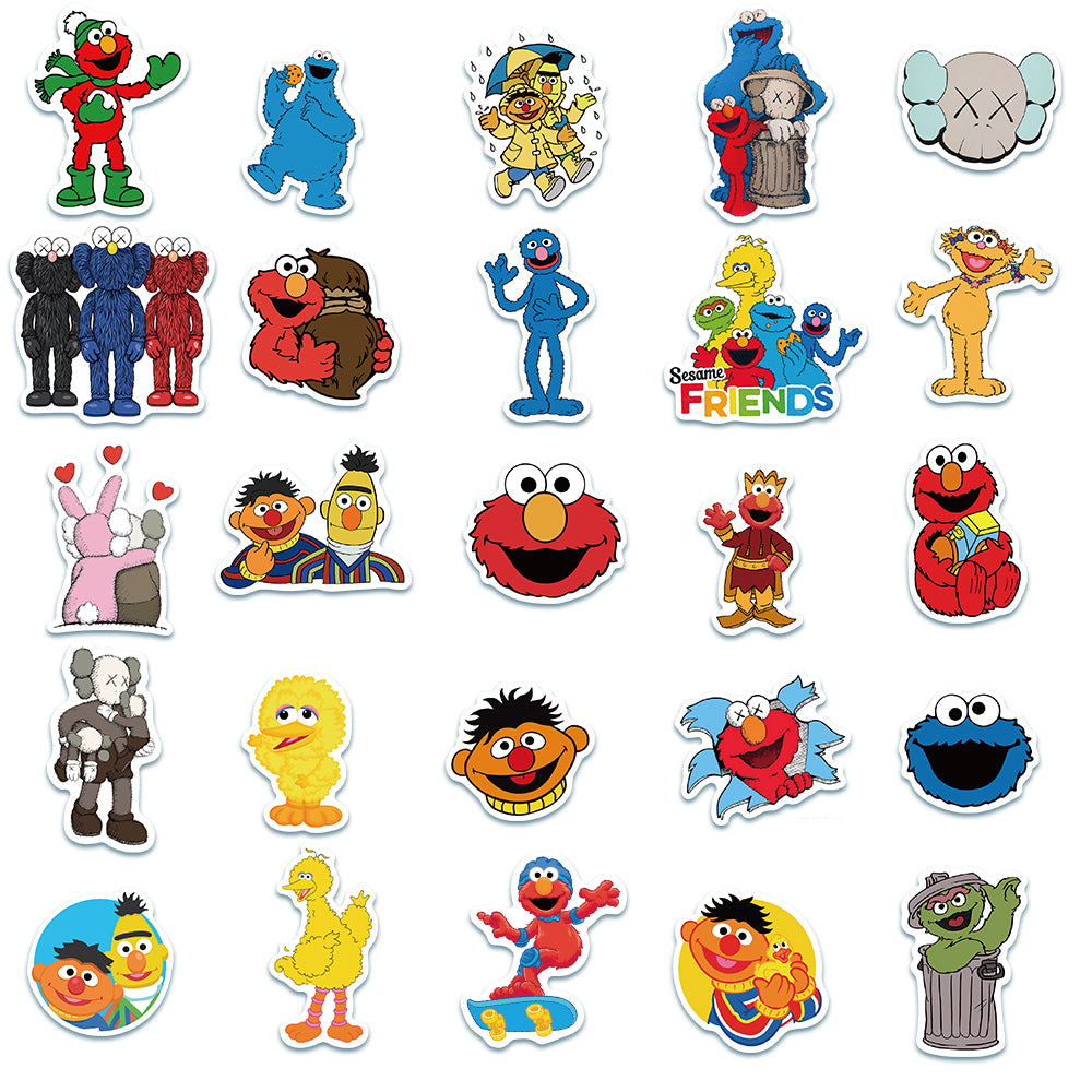 50pcs Sesame Street 1 Stickers