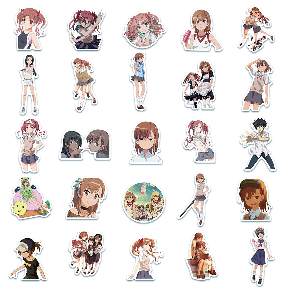 50pcs A Certain Scientific Railgun Stickers