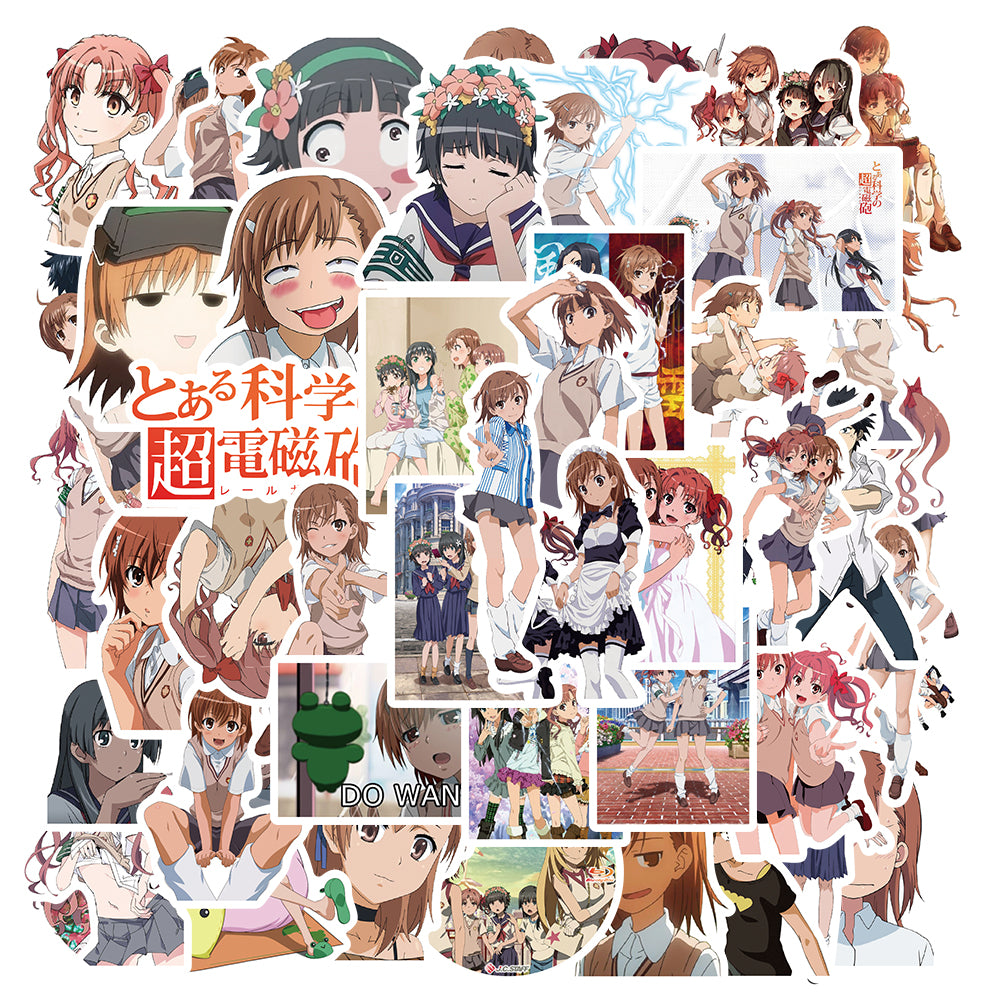 50pcs A Certain Scientific Railgun Stickers