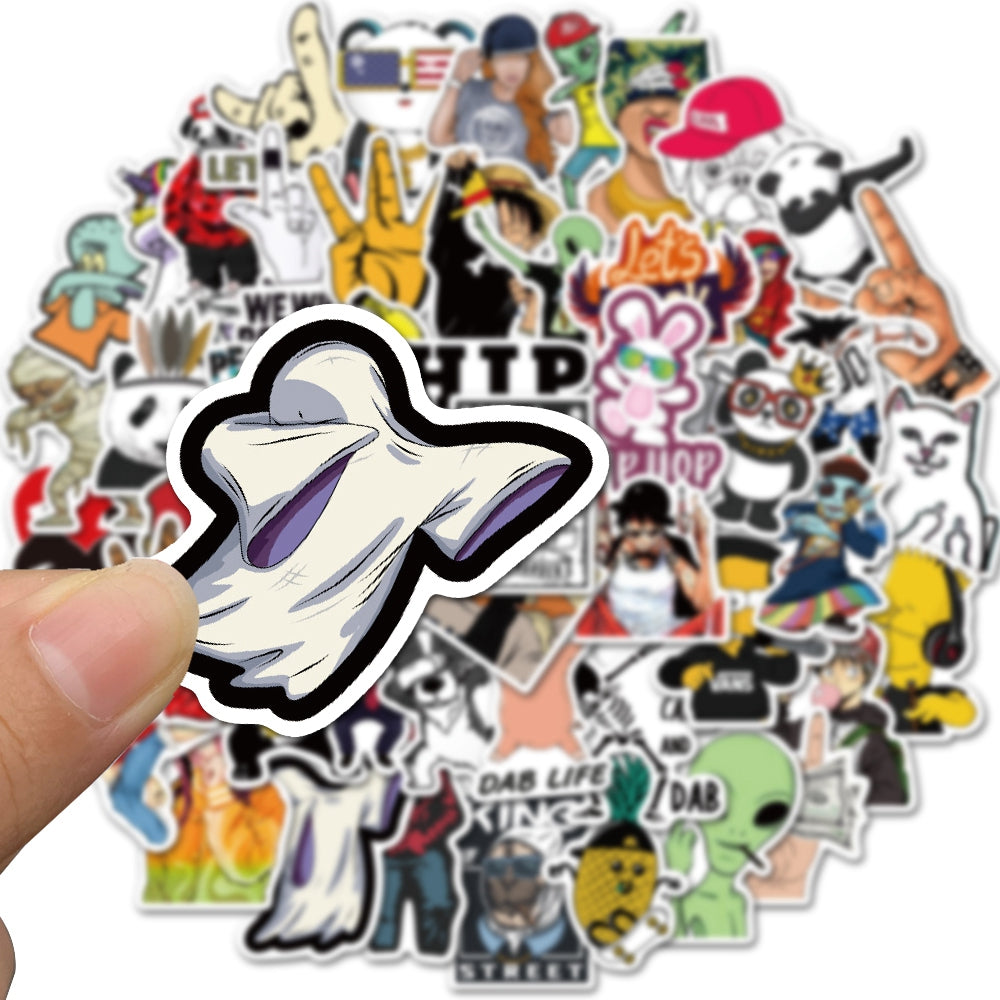50pcs Hip Hop Hippie 1 Stickers