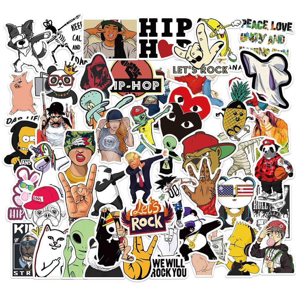 50pcs Hip Hop Hippie 1 Stickers