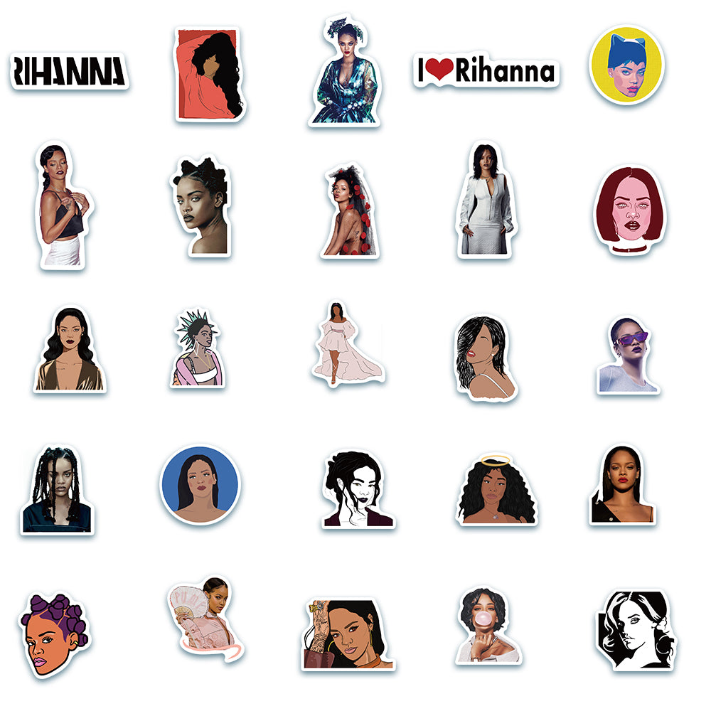 50pcs Rihanna Stickers