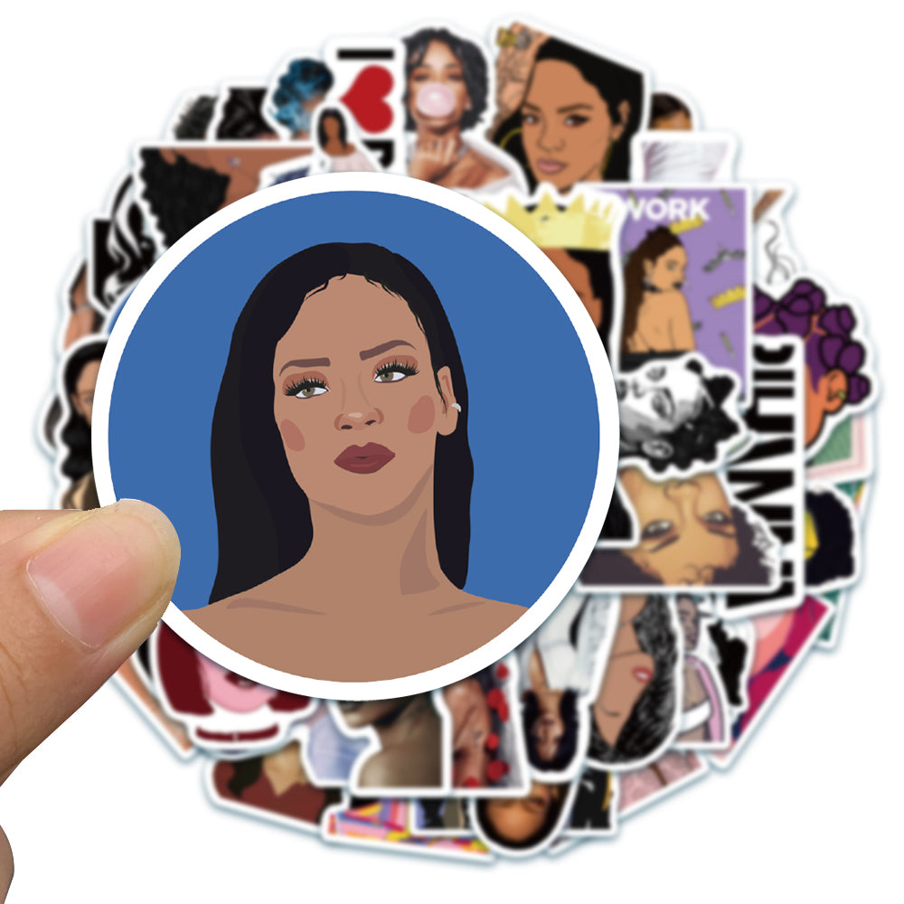 50pcs Rihanna Stickers