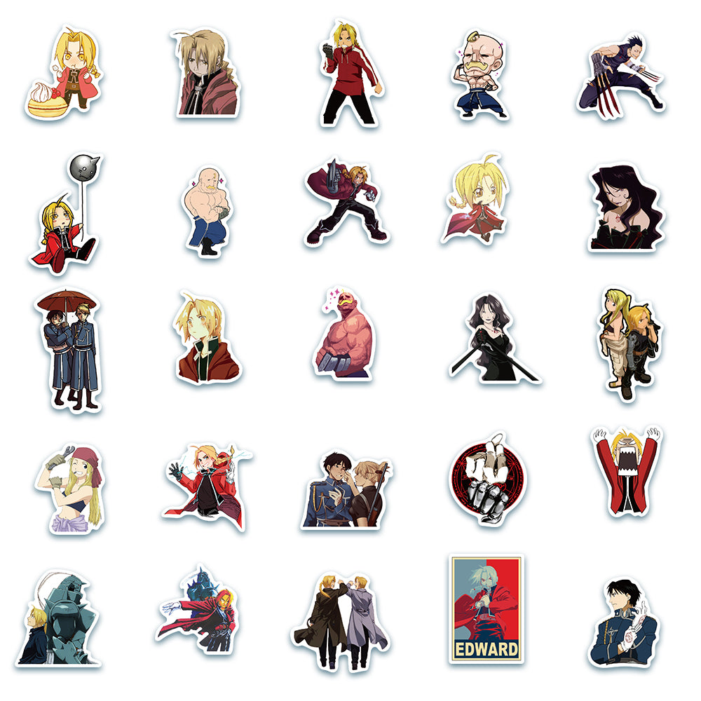 50pcs Fullmetal Alchemist Stickers
