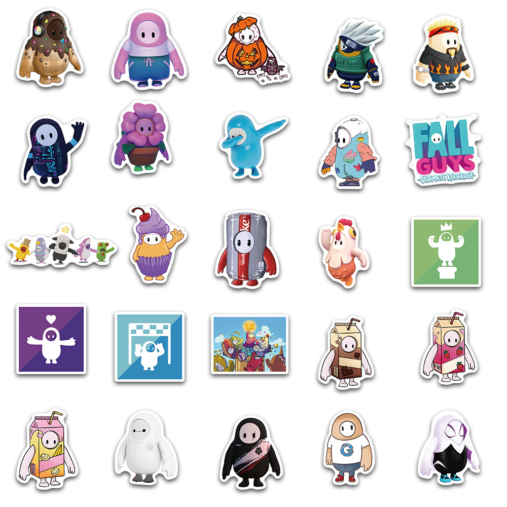 50pcs Fall Guys Ultimate Knockout Stickers
