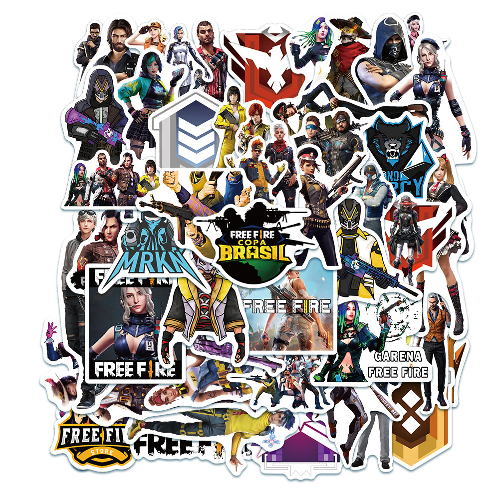 50pcs Free Fire Stickers