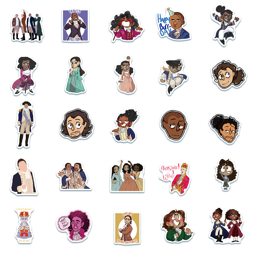 50pcs Hamilton 1 Stickers