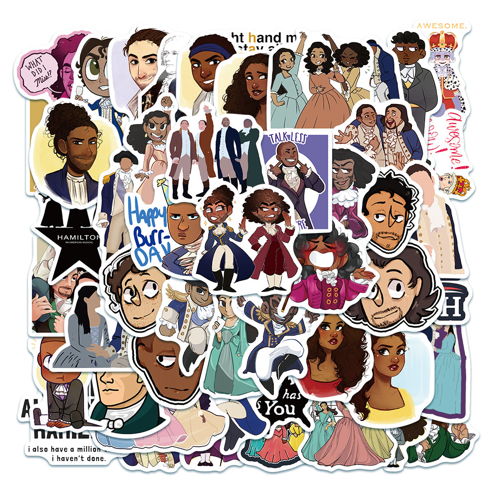 50pcs Hamilton 1 Stickers