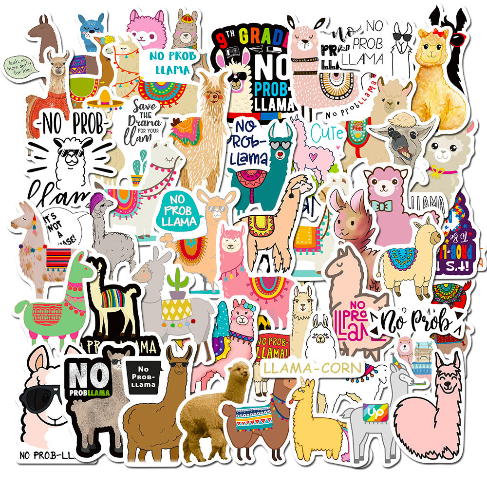 50pcs Alpaca Stickers