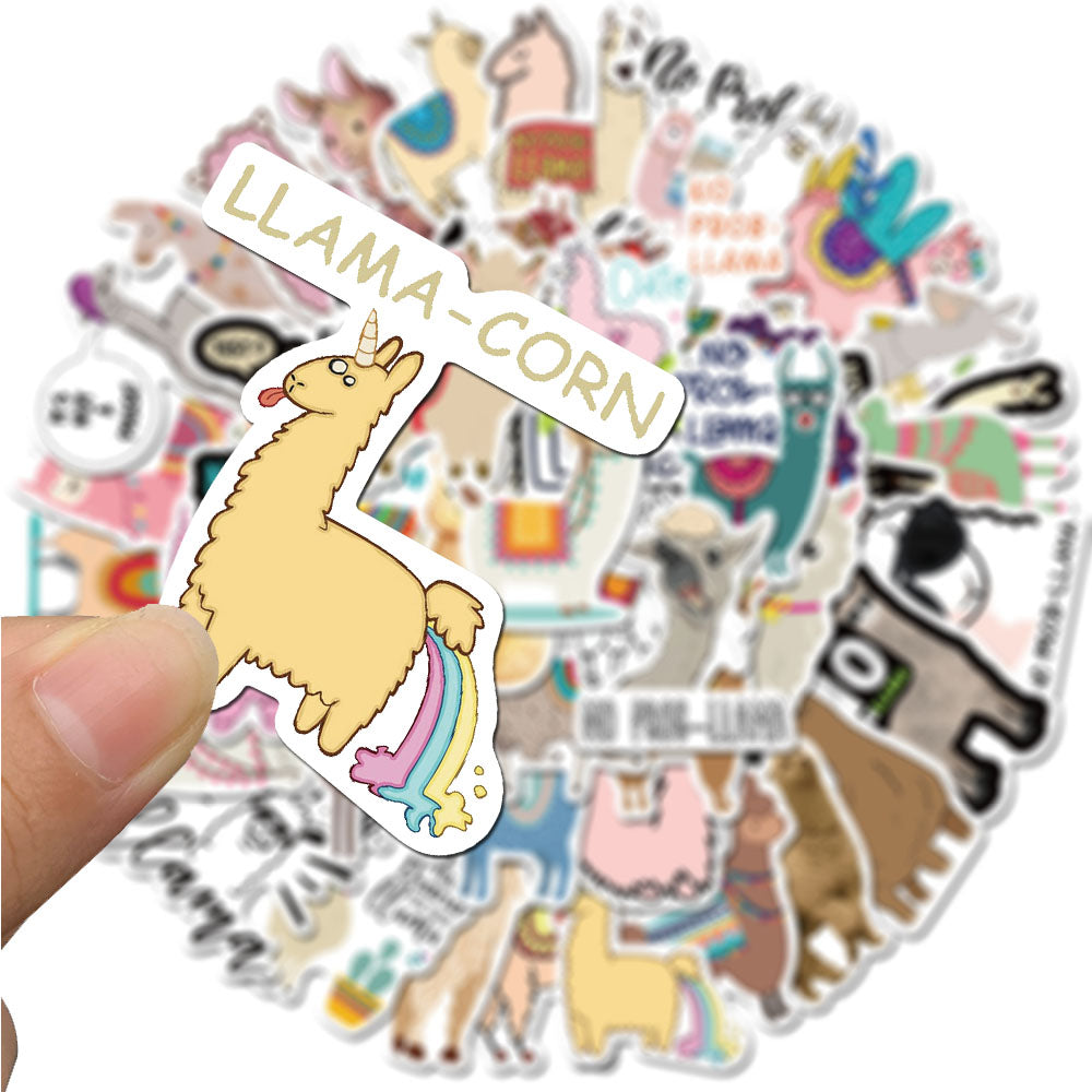 50pcs Alpaca Stickers