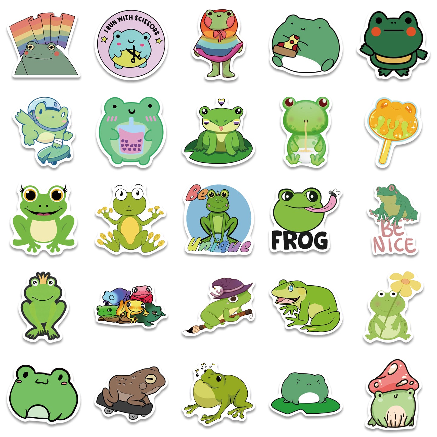 50pcs Frogs 1 Stickers