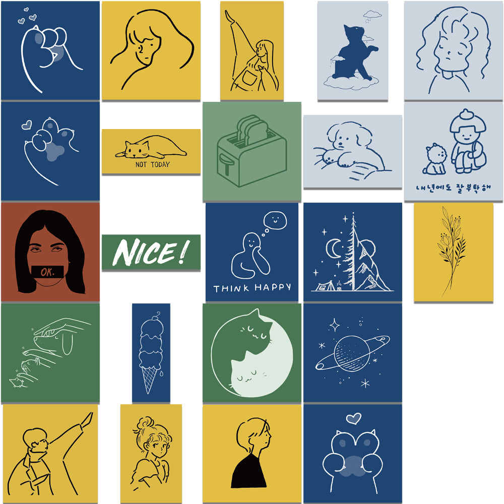 45pcs Drawing Ins Stickers